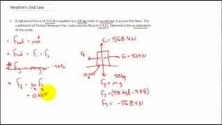 NET FORCE PRACTICE PROBLEMS- Newton's 2nd Law Problem & F = ma
