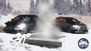 Lancer X завелись в -30. Встреча с grin4a Ralliart.
