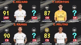 PES 2021 Real Madrid Players Ratings Prediction 🔥 PES 2021 players ratings 