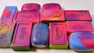ASMR soap cutting 💗 Painted soap