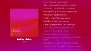 LANY - Malibu Nights (Lyrics)