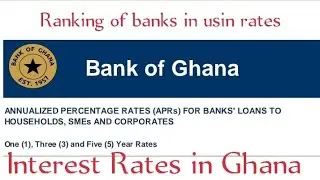 2024 Ranking of All Banks Interest Rates in Ghana for Different Years of Tenor of Loan Facility