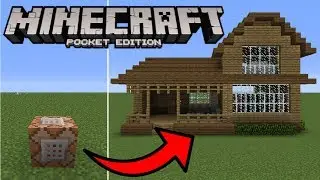 Minecraft PE - How To Spawn Houses With Commands!