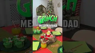 MESA de NAVIDAD🎄 inspirada en el GRINCH💚 #shorts #grinch #decor