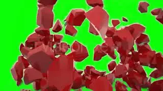 heart blast glass heart broken green screen