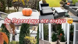 Готовим сад к зиме, украшаю патио , стройка продолжается