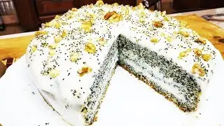 Homemade cake with poppy seeds. The most delicious! For any holiday.