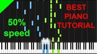 The Script - Hall of Fame 50% speed piano tutorial