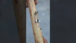 How to make bamboo slingshot gun using iron nail
