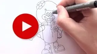 How to Draw Sandy from Spongebob || How to Draw Cartoons 4