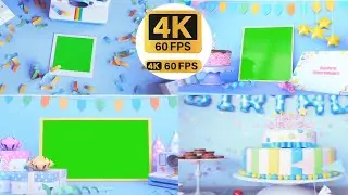 Polaroid Photographs happy brithday Green screen video free dwonlod