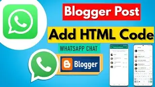 How to Add Whatsapp Chat to HTML Website | How to add Whatsapp share button in blogger post