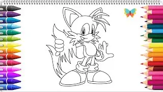 Sonic X | Рисуем Майлза | Учимся рисовать  KidsColoring