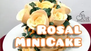 MINICAKE Decoración Rosal cream