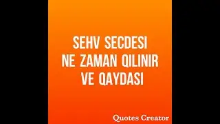 SƏHV SƏCDƏSİ NECƏ QILINIR/ Allaha dogru