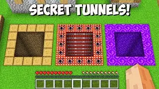 Which SECRET PIT is BETTER in Minecraft? DEEPEST TUNNEL of WOOD vs TNT vs PORTAL!