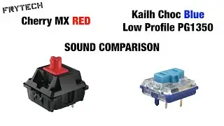 Cherry MX RED vs. Kailh Choc Blue Low Profile PG1350 switches. Sound test, ASMR comparison