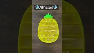 Freezing pineapple juice in my pineapple pop it!🍍