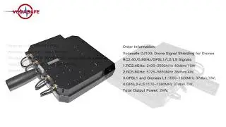 RC433MHz RC315MHz Drone Signal Scrambler DJ100 Block Drone Controlled Signals Anti Drone System