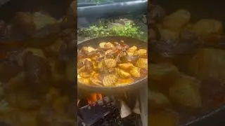 Вкусно значит вкусно😋НА УГЛЯХ 🔥ГРИБЫ 🍄КАРТОШКА 🥔МЯСО🥩