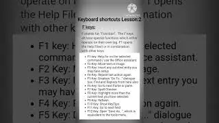 Keyboard shortcuts lesson: 2 #shorts