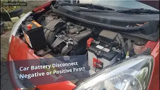 How to Disconnect Reconnect a Car Battery, Positive Negative Terminals First and Last - Nissan Micra