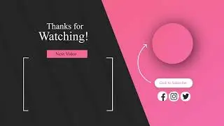 Free download youtube end screen template