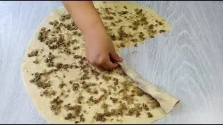 Мука, Вода и немного Фарша! Такие Лепешки Улетают со стола в один миг!