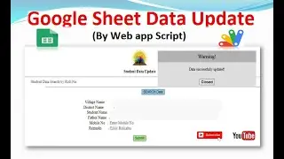 Google Sheet Data Exact Search and Update By Web App Script II  CRUD Operation with search data