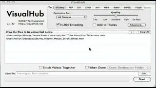 VisualHub Stitch Videos Together