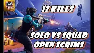 SCRIMS SOLO VS SQUAD WIN! 12 KILLS -SGA Powii