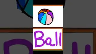 B is for Ball | how to trace alphabets and drawing #drawing #shorts #abc