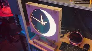 WOODENEYE Digital Art sculpture- video clock
