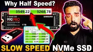 🔥SLOW M.2 NVMe SSD🔥Why SSD Running At HALF SPEED? @KshitijKumar1990