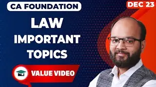 Important Topics of CA Foundation Law | How to Prepare CA Foundation Law | How to Clear CA Found.