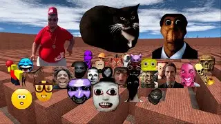 Skibidi Bop yes yes yes, Maxwell The Cat, Obunga and Nico's Nextbot Update Maze!