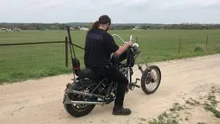 Wills first ride after building his Shovelhead chopper 2019