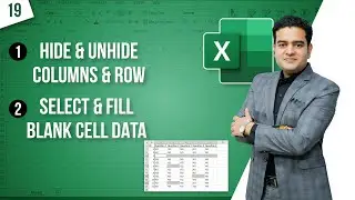 How To Hide and Unhide Columns and Rows in Excel | How To Select and Fill Blank Cells in Excel