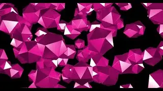 Deep Pink Abstract Geometric Polygonal 3D Background Loop | Motion Graphics template - Envato elem