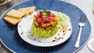 Timbal de atún fresco, receta sin estufa ni horno.