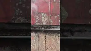 Old metal roof pressure washing