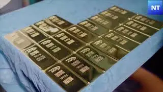 Extremely satisfying melting gold process, Amazing pure gold casting bullion