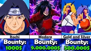 Bounties Of Most Dangerous Naruto Criminals