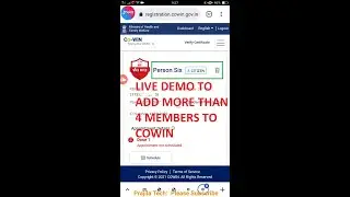 💥 Add More Than 4 Members To Cowin | Maximum Members Added To COWIN | Add 6 Members To COWIN Account