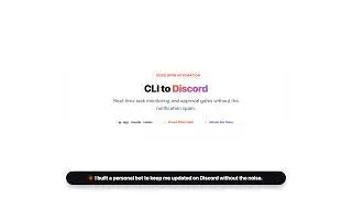 How I Automated CLI Tasks to Discord Without the Notification Spam
