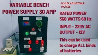 BUILD YOUR OWN HIGH-POWERED VARIABLE BENCH POWER SUPPLY
