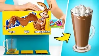 Distributore di Nesquik in cartone per fantastiche bevande al cacao