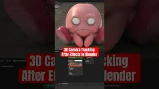 3D Camera Tracking After Effects to Blender 3D Timelapse #blender #aftereffects #shorts