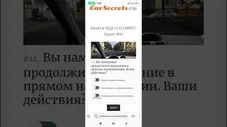 Вы намерены продолжить движение в прямом направлении. Ваши действия?