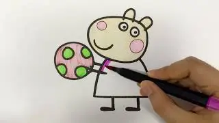 Peppa Pig Coloring #coloring #colors #coloringpages #art #peppapig #peppa #suzysheep